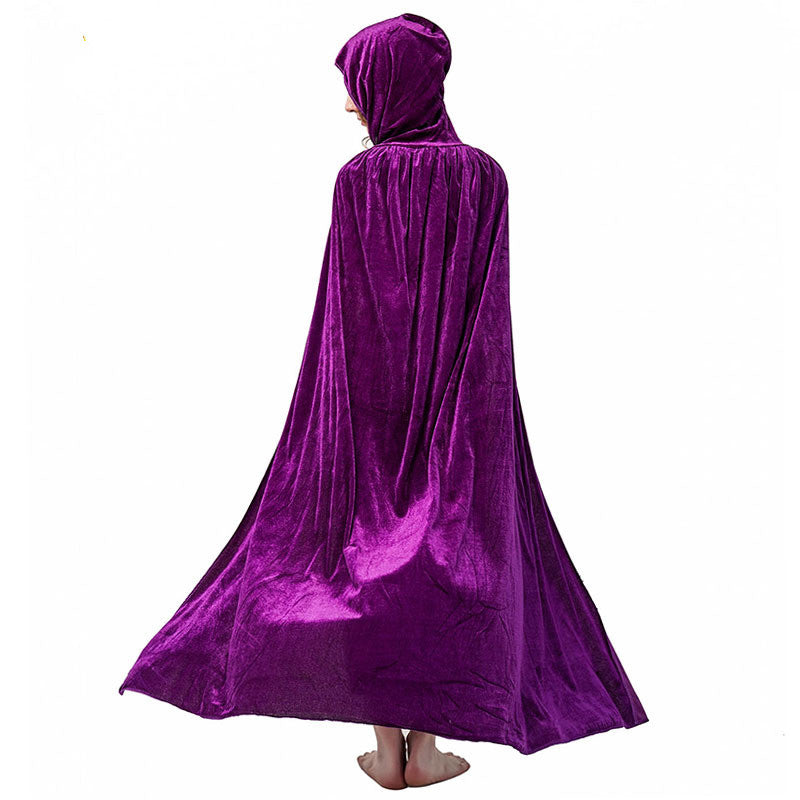 Women's Halloween Gold Velvet Cape Cloak