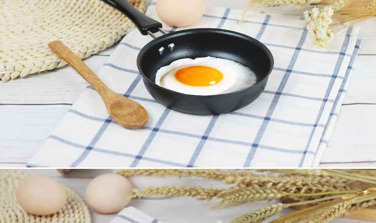 12CM Mini Frying Pan Hot-selling Pure Iron Coated Non-Stick Frying Pan Frying Egg Artifact Pan