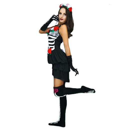 Women's Halloween Undead Ghost Bone Costume