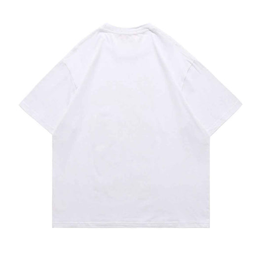 Cartoon Anime Loose T-shirt Round Neck Pullover Leisure Short Sleeve
