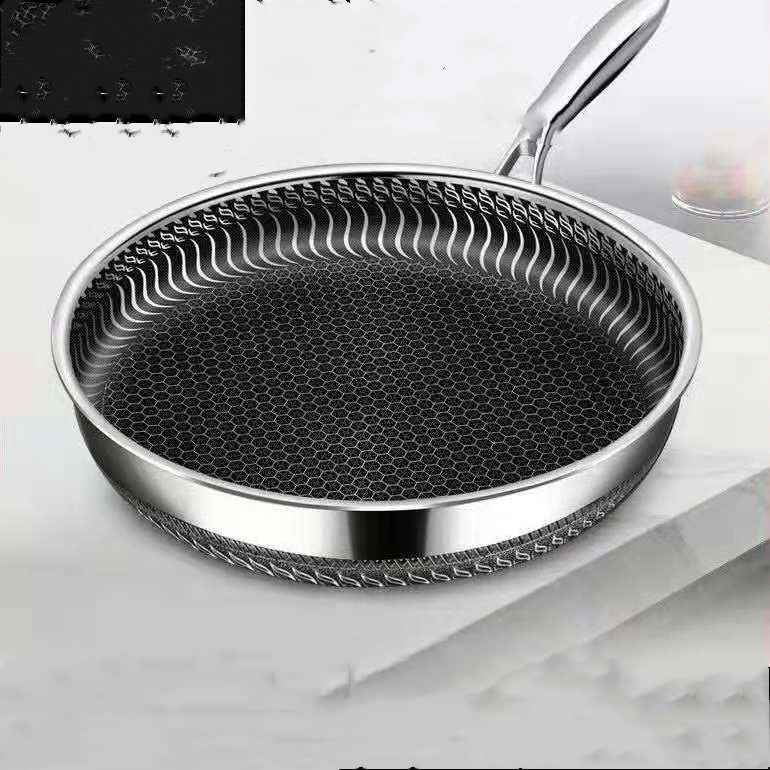 Stainless steel frying pan