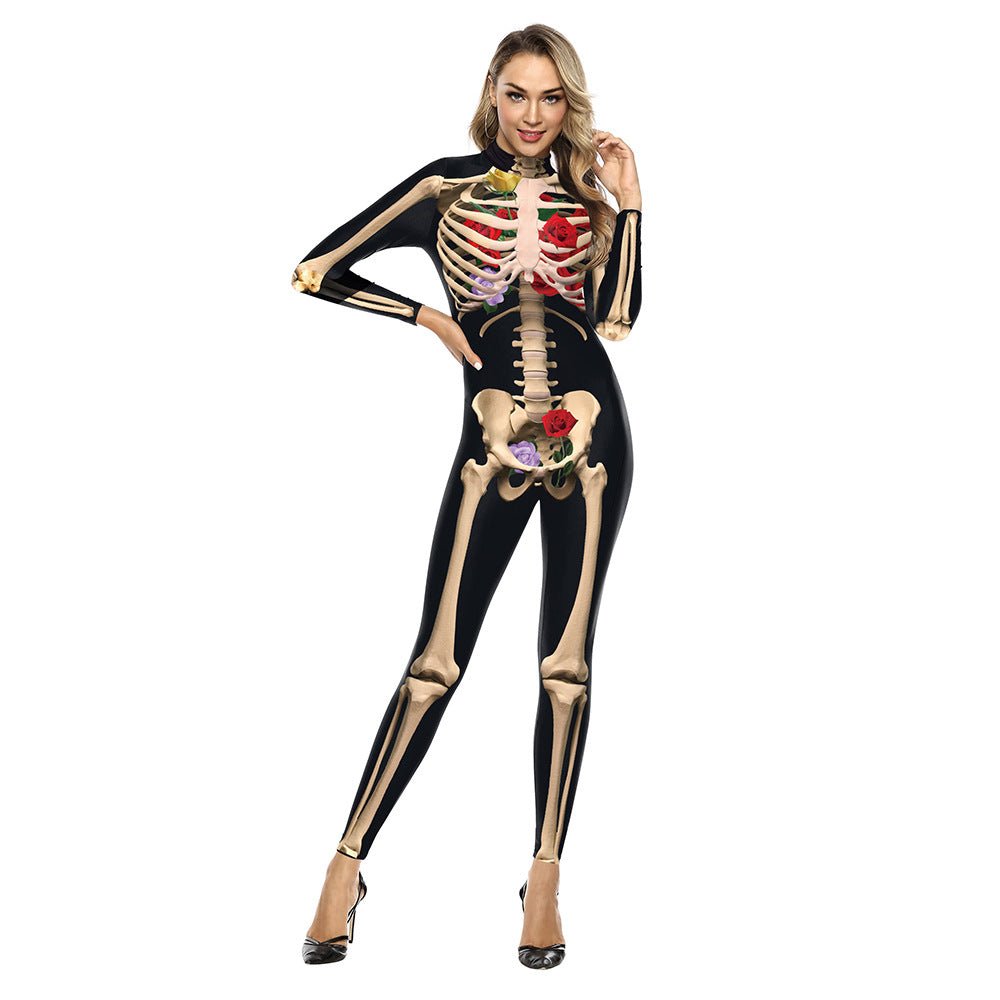 3D Human Skeleton Stage Performance Clothing Tight Elastic Jumpsuit - Bloomfield's