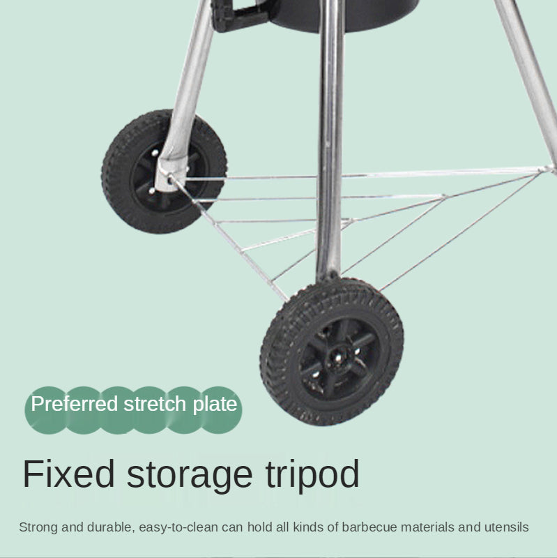 Parrilla de barbacoa portátil para exteriores de 3,5 pulgadas Parrilla de carbón resistente al calor Parrilla resistente a la presión
