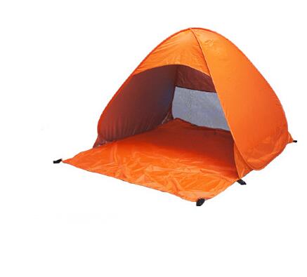 Sun protection automatically set up a beach tent
