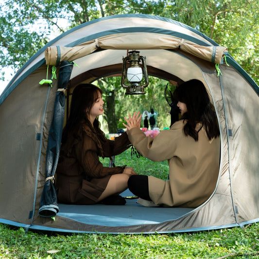 Tienda de campaña automática de una sola capa con apertura rápida para exteriores