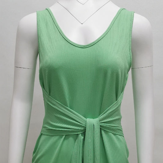 Ribbed Tank Dress Solid Color Dress
