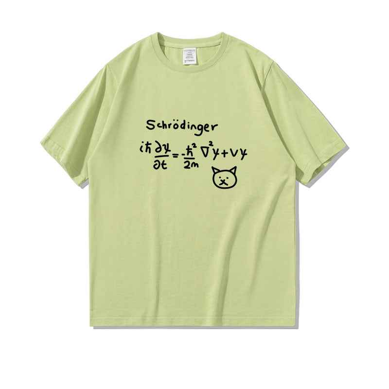 Physical Formula Loose Cotton Student Half Sleeve Clothing