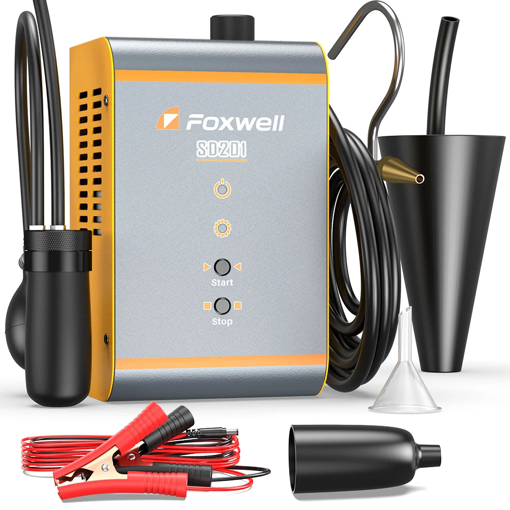 FOXWELL SD201 Smoke Generator for Cars 12V Automotive EVAP Smoke Machine Diagnostic Tester Vacuum Fuel Pipe Oil Leak Detector