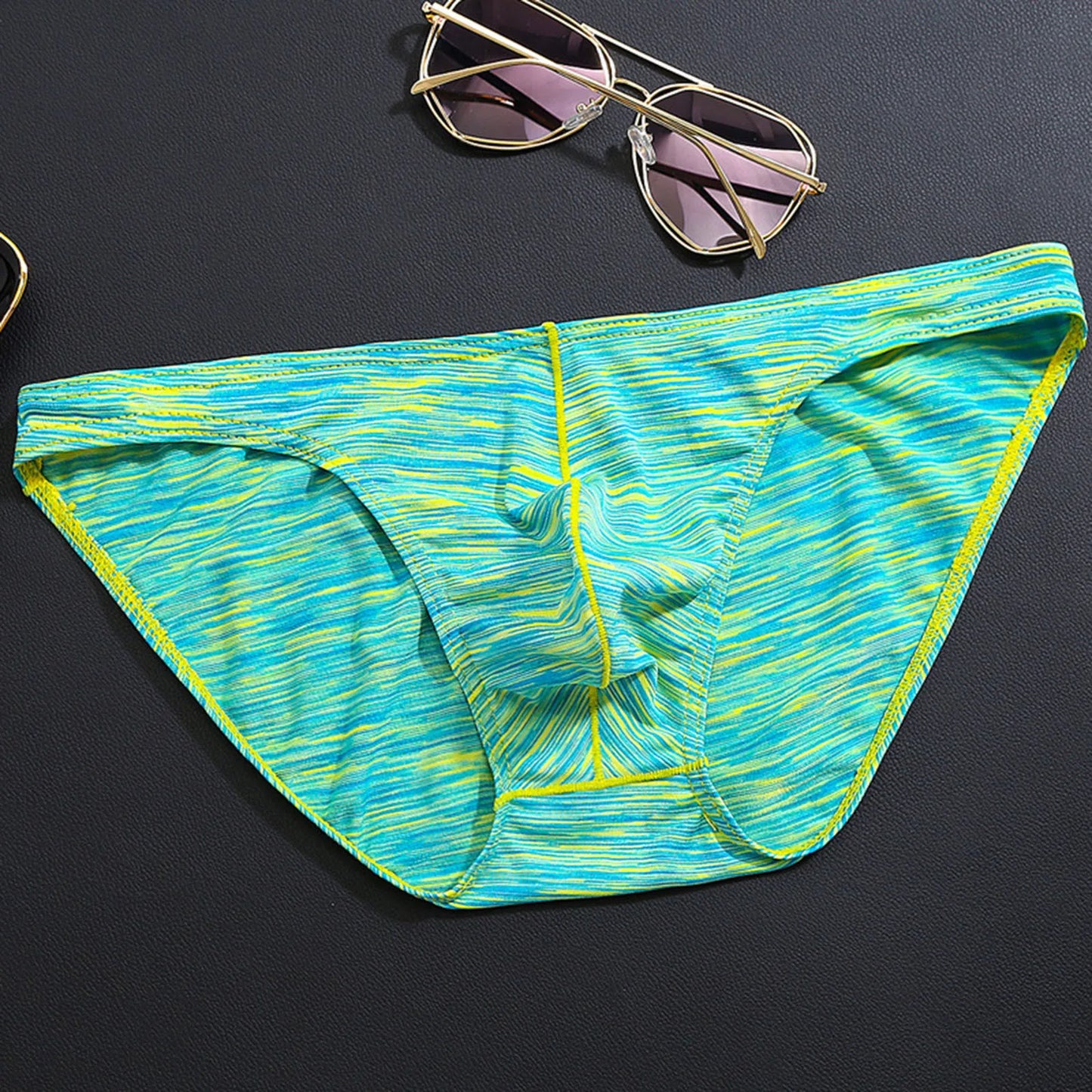 Men's Triangle Boxer Shorts Funny Sexy Comfortable Breathable Shiny Underwear Summer U Convex Pouch