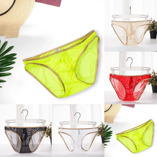 Men's Sexy Thin Sheer Underwear Breathable Soft Briefs Bulge Pouch Mesh See Through jockstrap