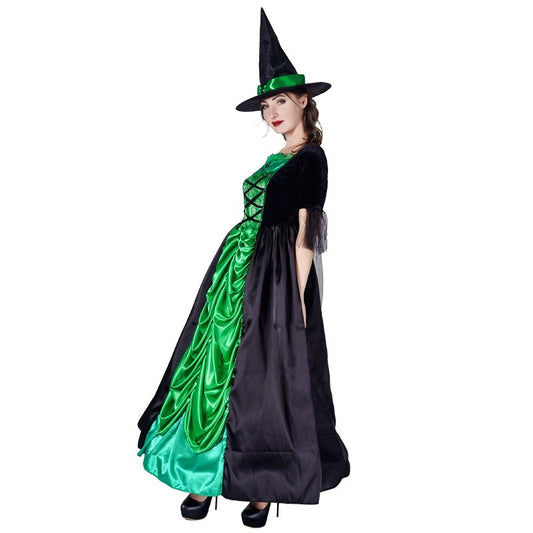 Women's Halloween Green Witch Dress