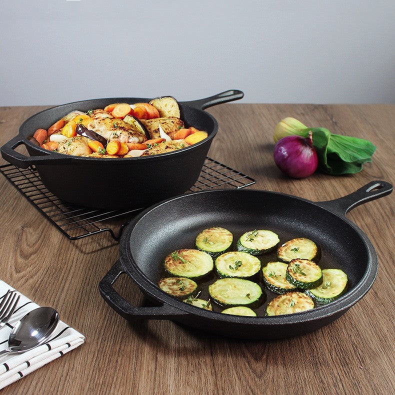 Household Non-stick Flat Pan With Single Handle