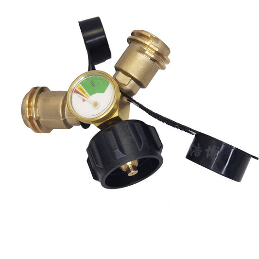 Cuerpo del manómetro en Y de propano con rejilla de latón para calentador
