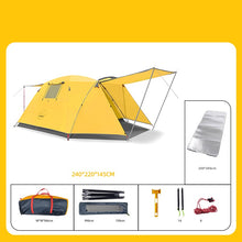 画像をギャラリービューアに読み込む, Four Person Outdoor Camping Space Folding And Thickening Tent Rain And Sun Proof Outdoor