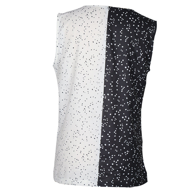 Women's Sleeveless Contrast Color Top