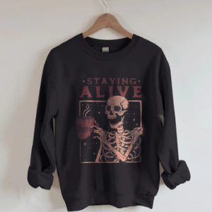 Pumpkin Printed Long Sleeved Top