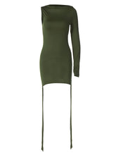 Load image into Gallery viewer, Fashion Solid Color Long Sleeve Slim-fit Sheath Dress For Women