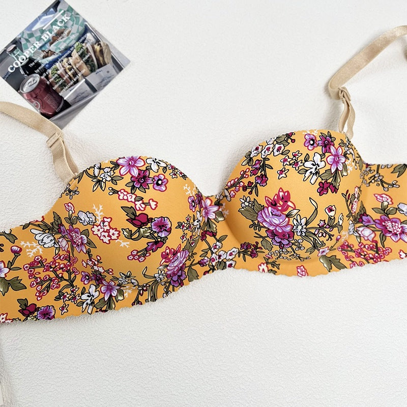 Women's Fashion Elegant Floral Push Up Breathable Bra