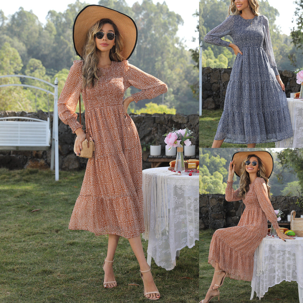 A- Line High Waist Vacation Long Dress For Women