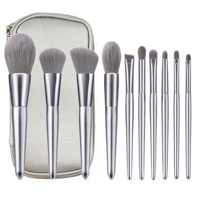 10 moonlight silver makeup brush set - Bloomfield's