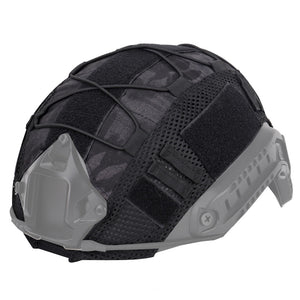 Military style tactical helmet with nylon mesh