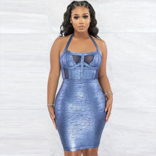 Load image into Gallery viewer, Halter Sleeveless Tube Top Hip Dress