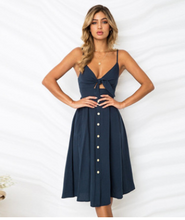 Laden Sie das Bild in den Galerie-Viewer, Women Summer Dresses Sleeveless Backless Strap Long Close-fitting Sheath Female Party Evening Dresses