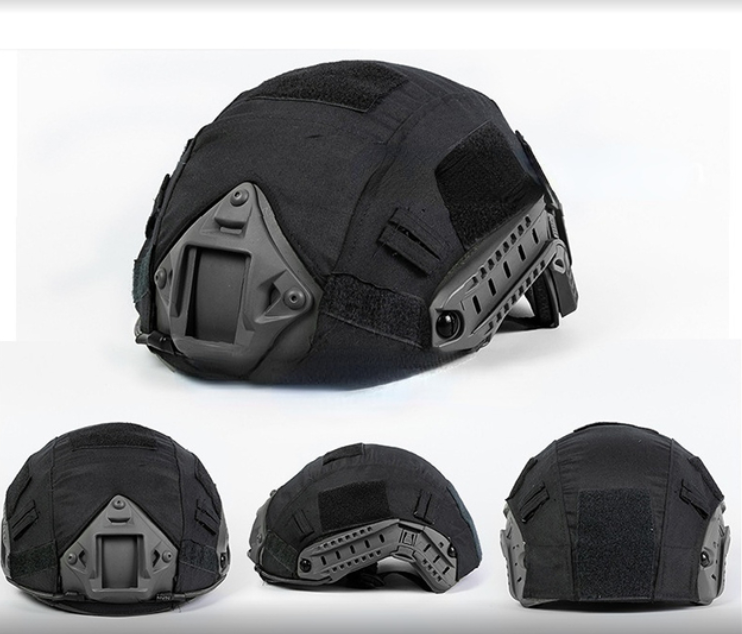 Military style tactical helmet with nylon mesh