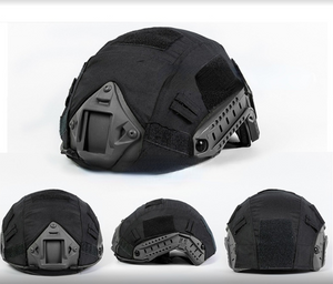 Military style tactical helmet with nylon mesh