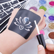 画像をギャラリービューアに読み込む, New Innovative Diamond Glitter Tattoo Set Semi-Permanent Small Tattoo Template Wholesale