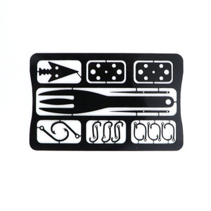 Multifunctional Fishing Card, Field Survival Tool Card, Fishing Equipment, Portable Fishing Hook Card