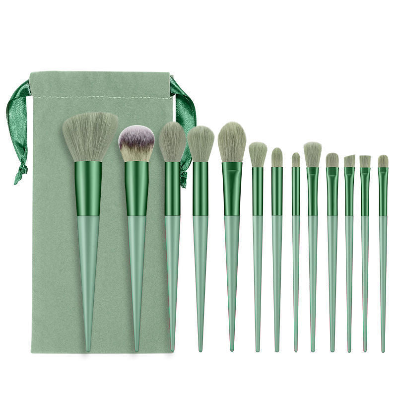 Beauty Brush Set Four Seasons Green 13 Makeup Brush Set Fix Quick-Drying Fiber Soft Hhair Wizard Of Oz