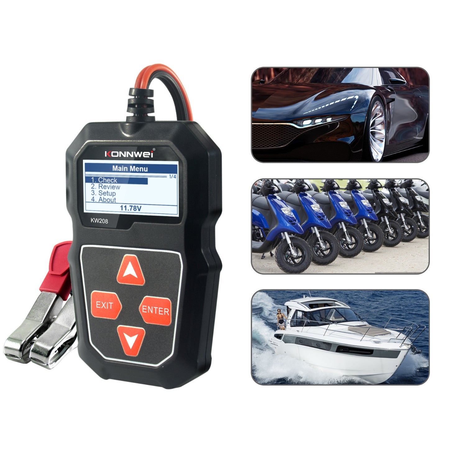 Konnwei Kw208 Car Battery Battery Resistance Tester