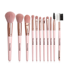 画像をギャラリービューアに読み込む, Pink makeup brush set powder eyeshadow blend