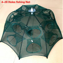 画像をギャラリービューアに読み込む, Strengthened 4-20 Holes Automatic Fishing Net Shrimp Cage Nylon Foldable Fish Trap Cast Net Cast Fold Crab Trap Fishing Network