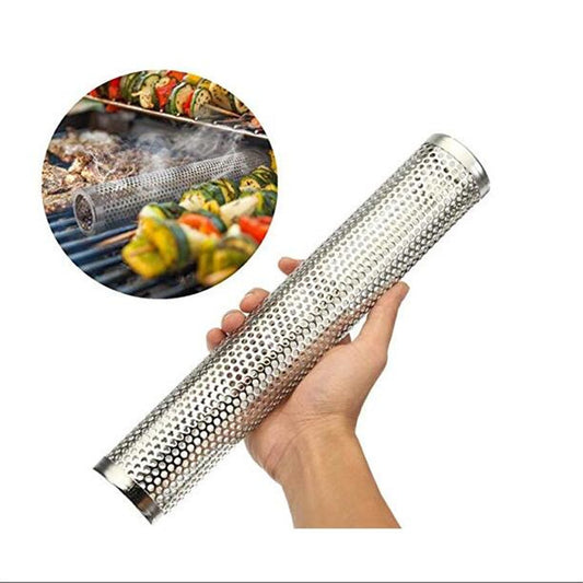 BBQ Grill Smoked Net Tube 6 Inch Round Stainless Steel Smoked Net Tube