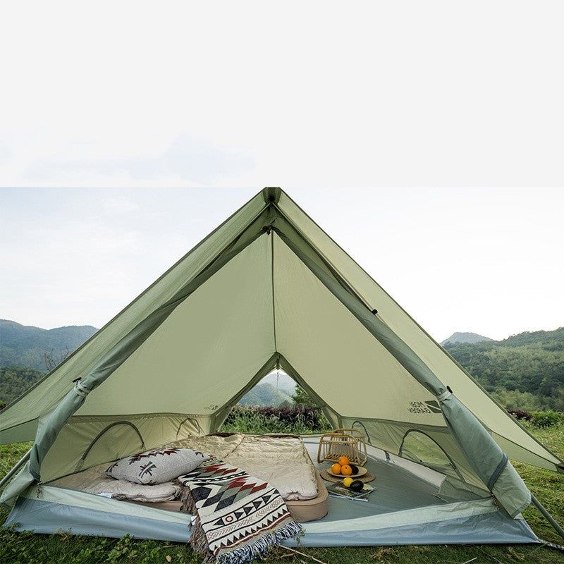 Exquisite Camping Outdoor Family Light Luxury Large Space Camping Cotton Tent