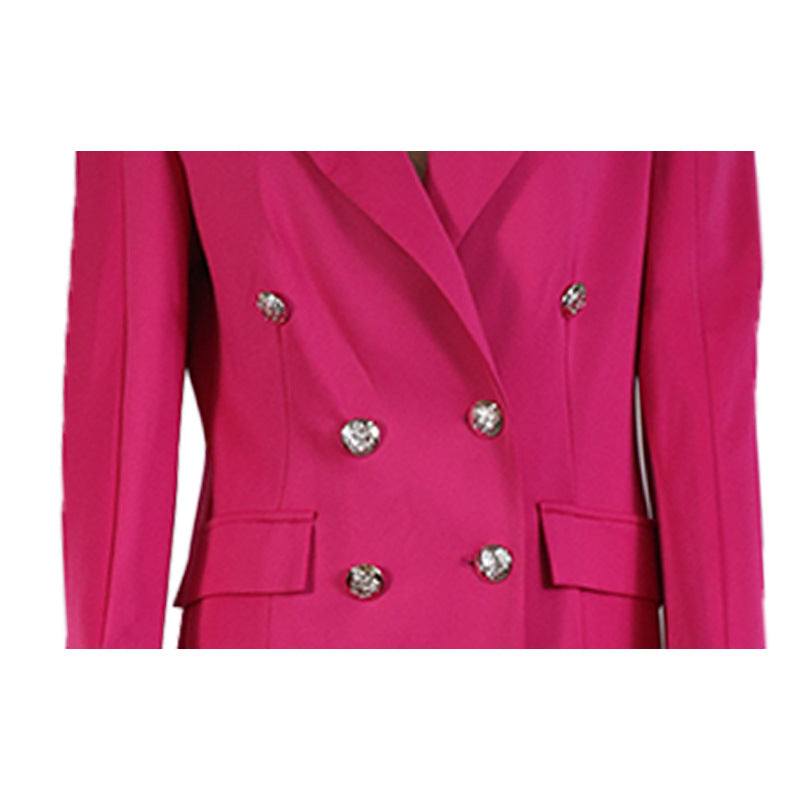 Women's Lapel Fashion Slim Double-breasted Coat