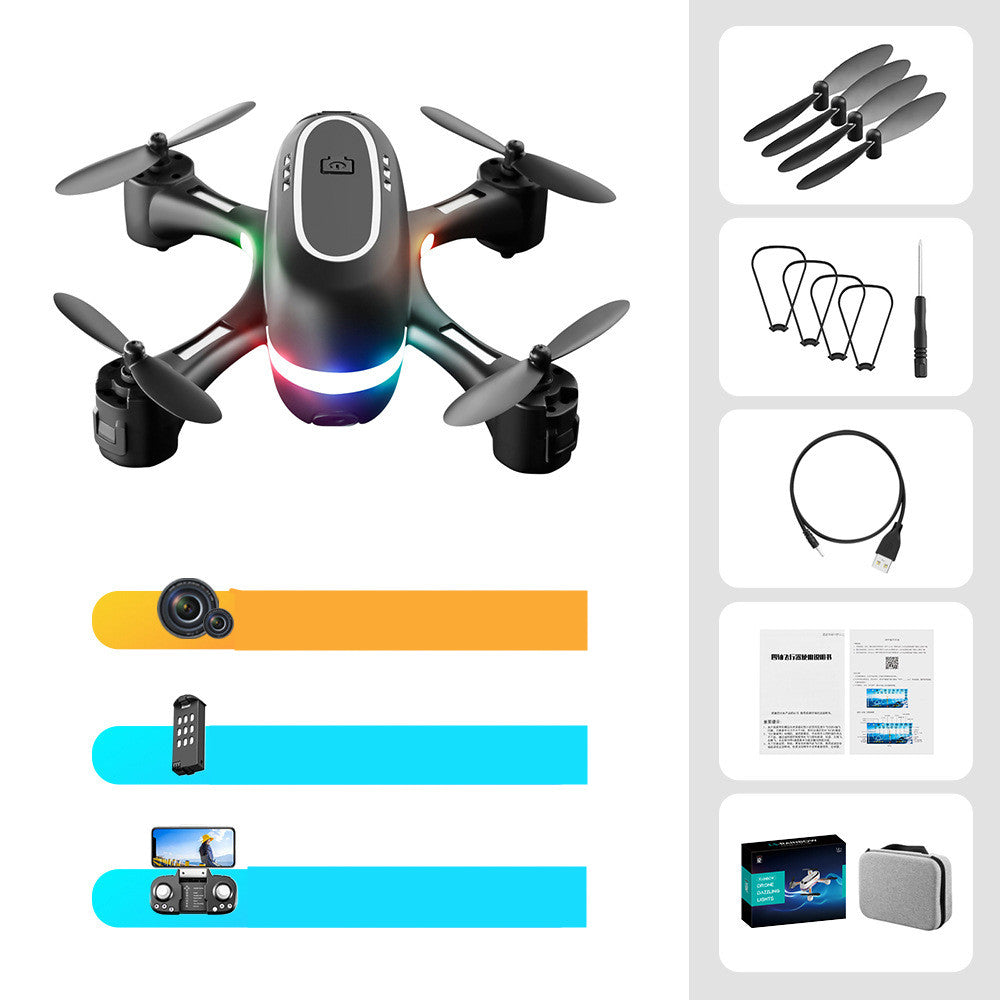 Mini Aerial Photography Gradient LED Remote Control Drone