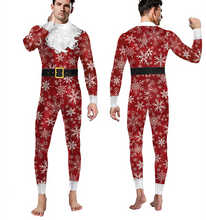 Charger l&#39;image dans la galerie, Men&#39;s And Women&#39;s Christmas Snowflake Digital Printing One-piece