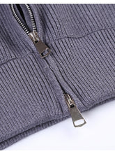 画像をギャラリービューアに読み込む, Zip Turtleneck Wool Coat For Men And Women