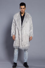 Load image into Gallery viewer, Men&#39;s Overcoat Faux Fur Coat Long Trench Coat