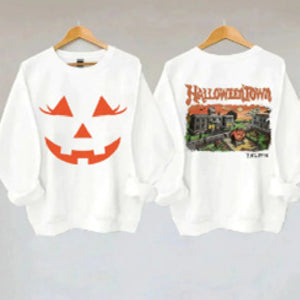 Pumpkin Printed Long Sleeved Top