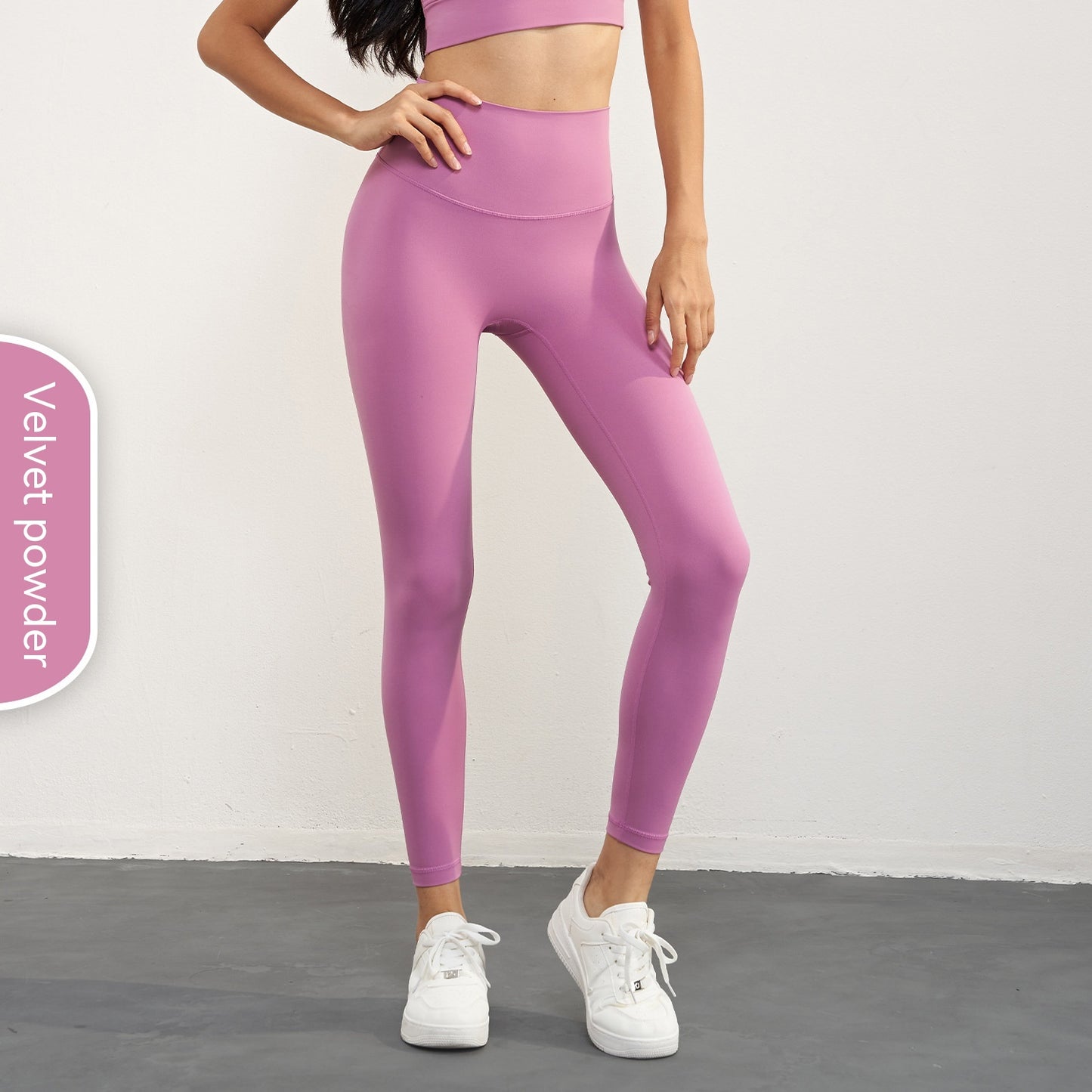 Women's Fashion Casual Pure Color Tight Peach Hip Raise Yoga Pants