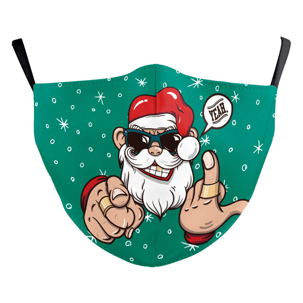 Christmas Digital Printing Protective Mask