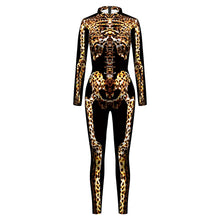 Charger l&#39;image dans la galerie, Halloween Parent-child Leopard Skeleton Printing One-piece