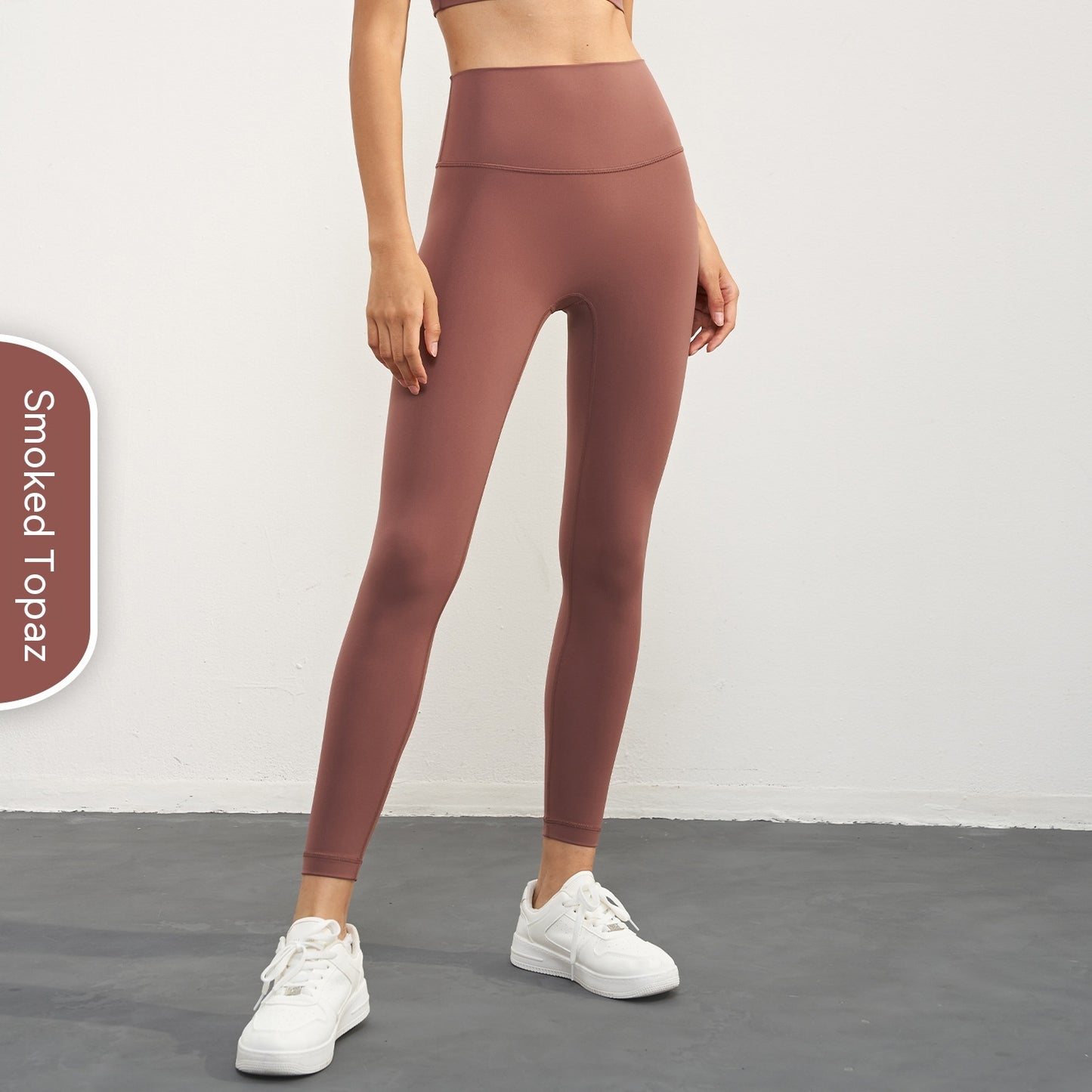 Women's Fashion Casual Pure Color Tight Peach Hip Raise Yoga Pants