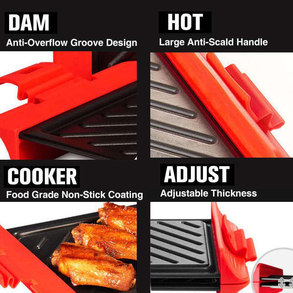 Non-stick grill multi-function tray