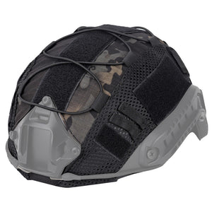 Military style tactical helmet with nylon mesh