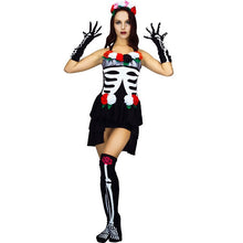 Carica l&#39;immagine nel visualizzatore di Gallery, Halloween Women&#39;s Undead Ghost Bone Costume